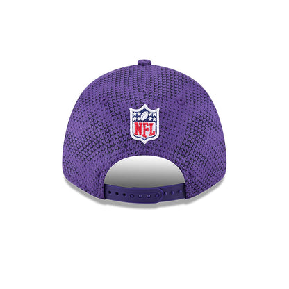 This is a Minnesota Vikings NFL Sideline 2024 Purple 9FORTY Stretch Snap Cap 5