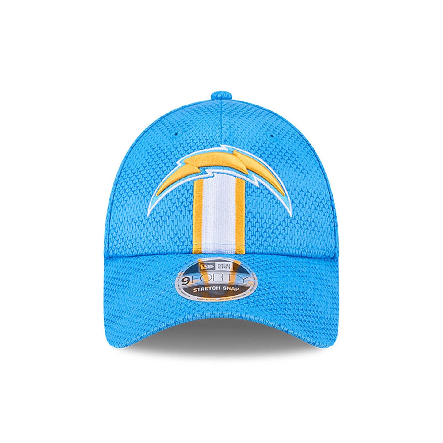 This is a LA Chargers NFL Sideline 2024 Blue 9FORTY Stretch Snap Cap 2