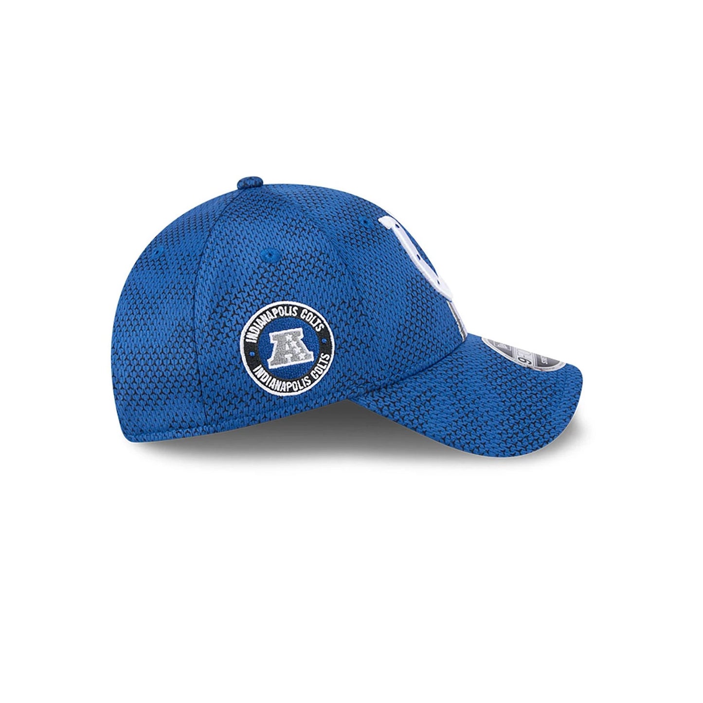 This is a Indianapolis Colts NFL Sideline 2024 Blue 9FORTY Stretch Snap Cap 6