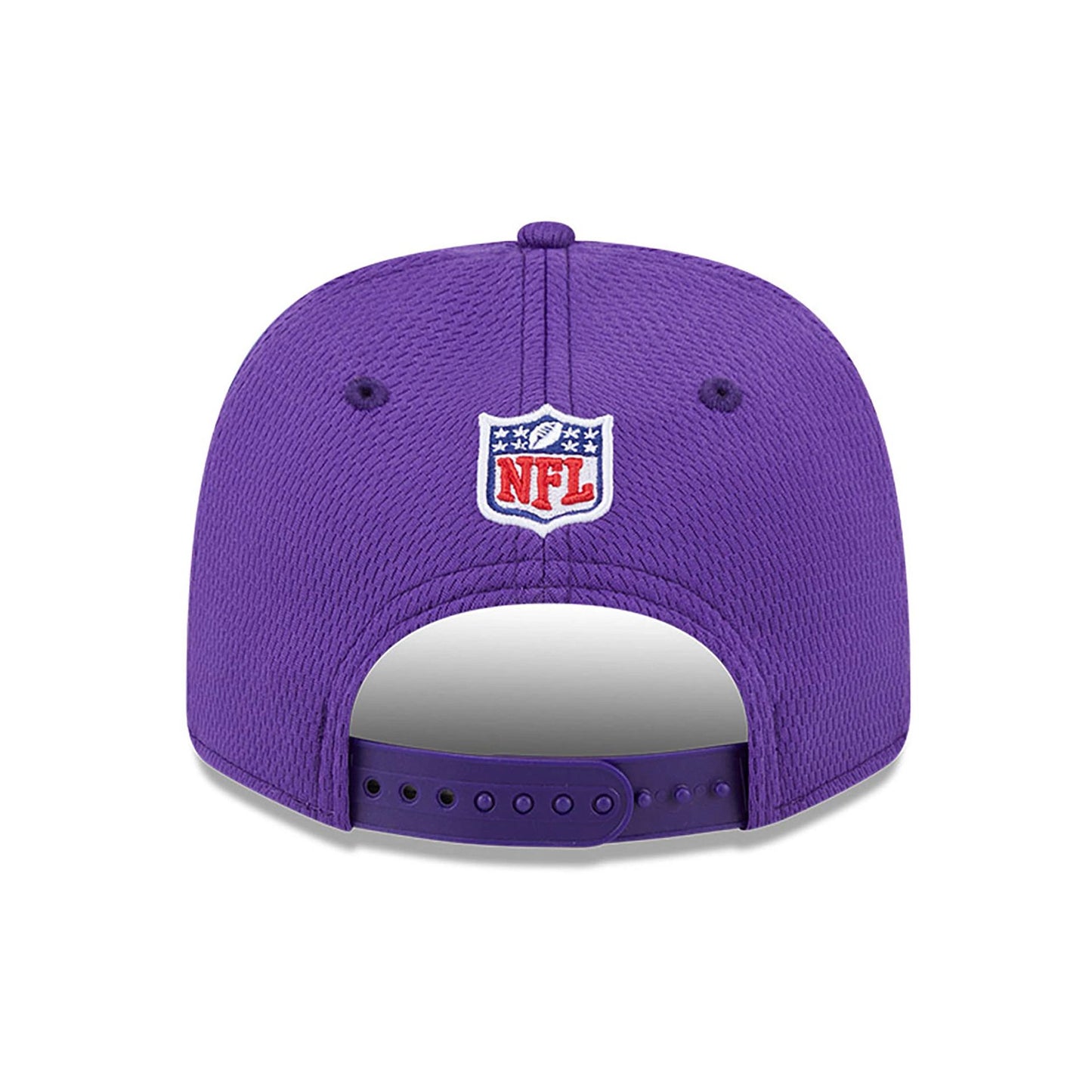 This is a Minnesota Vikings NFL Sideline 2024 Purple 9SEVENTY Stretch Snap Cap 5