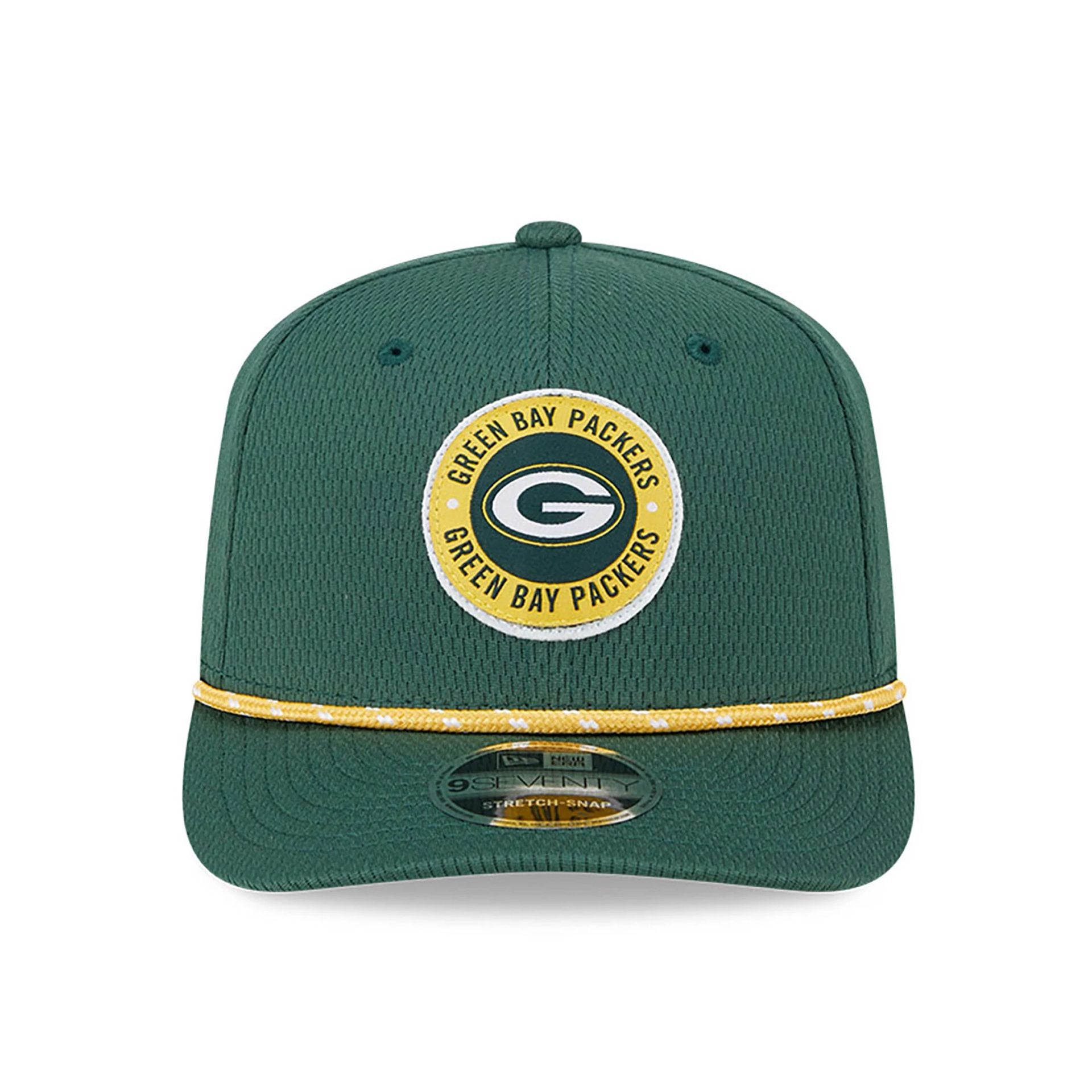 This is a Green Bay Packers NFL Sideline 2024 Dark Green 9SEVENTY Stretch Snap Cap 2