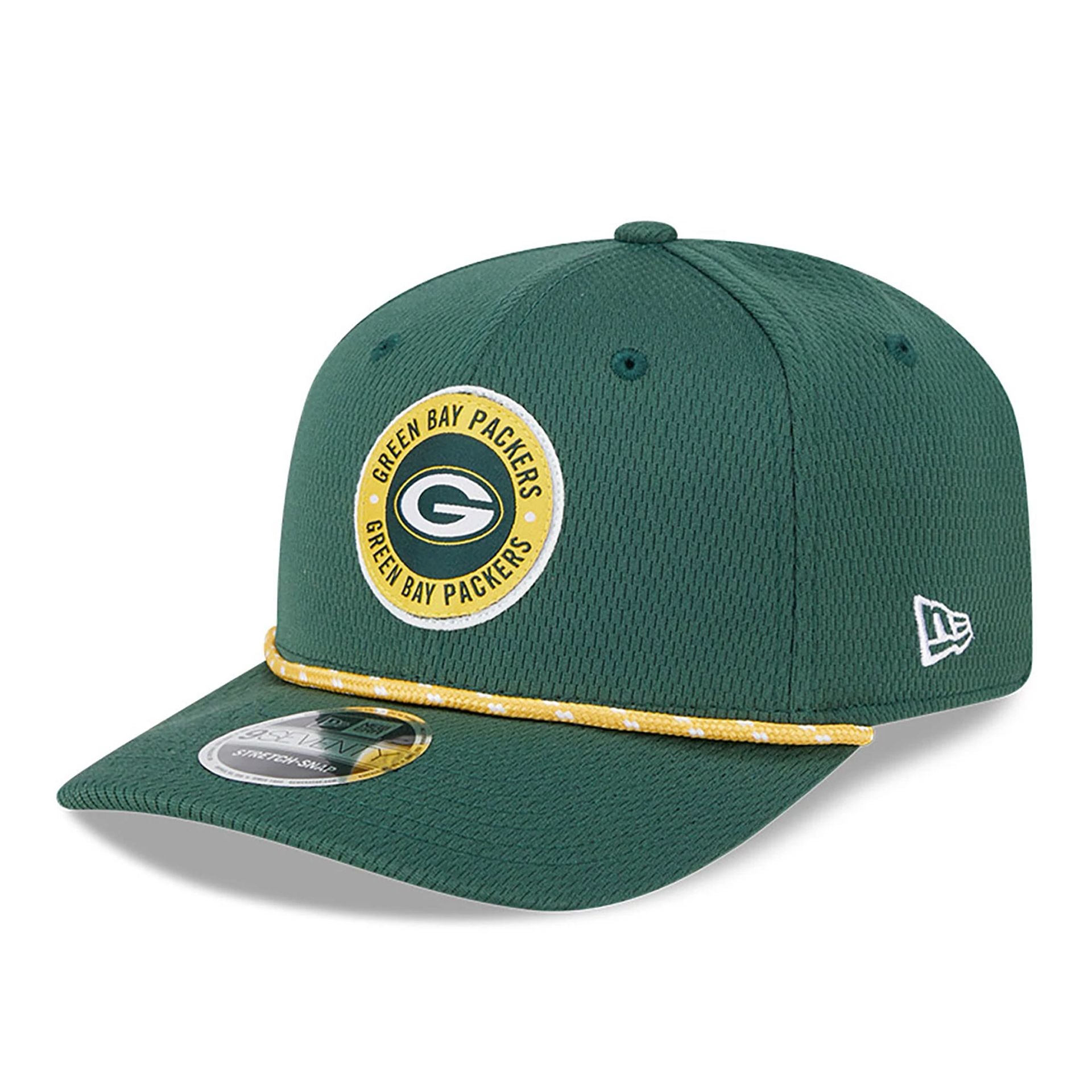 This is a Green Bay Packers NFL Sideline 2024 Dark Green 9SEVENTY Stretch Snap Cap 3