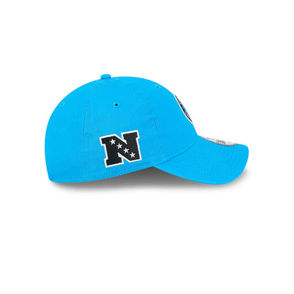 This is a Carolina Panthers NFL Sideline 2024 Blue 9TWENTY Adjustable Cap 6