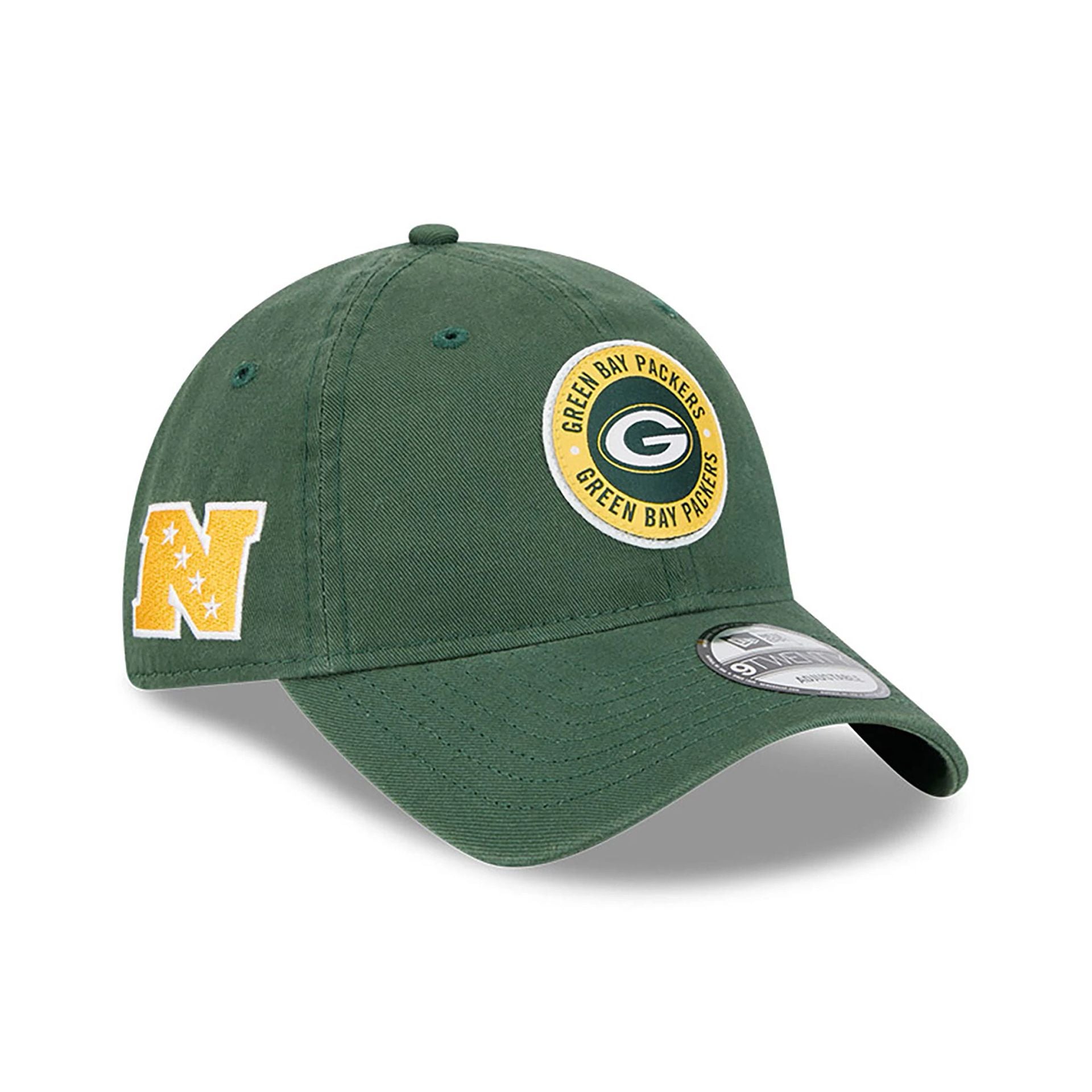 This is a Green Bay Packers NFL Sideline 2024 Dark Green 9TWENTY Adjustable Cap 1