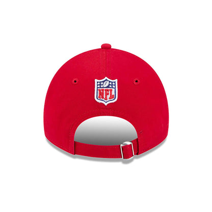 This is a San Francisco 49ers NFL Sideline 2024 Red 9TWENTY Adjustable Cap 5