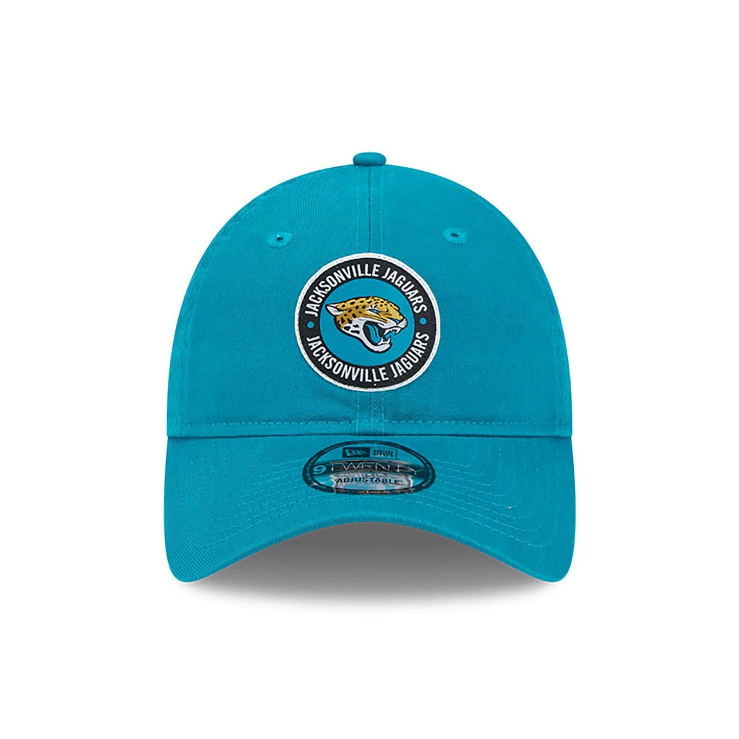 This is a Jacksonville Jaguars NFL Sideline 2024 Turquoise 9TWENTY Adjustable Cap 2