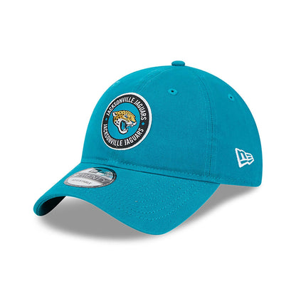 This is a Jacksonville Jaguars NFL Sideline 2024 Turquoise 9TWENTY Adjustable Cap 3