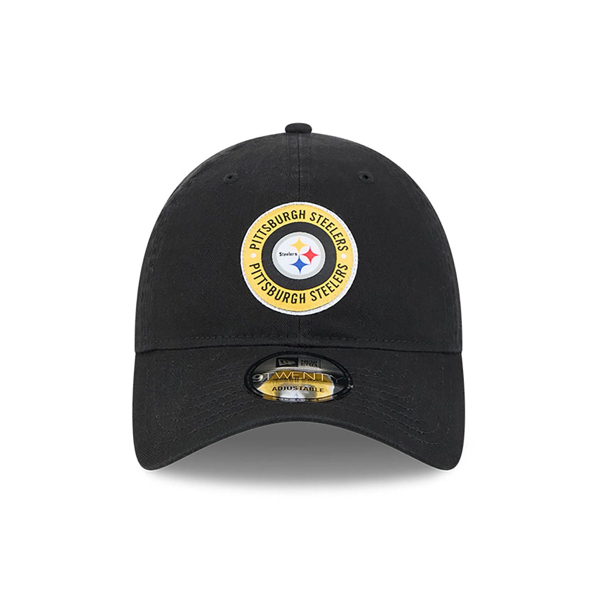 This is a Pittsburgh Steelers NFL Sideline 2024 Black 9TWENTY Adjustable Cap 2