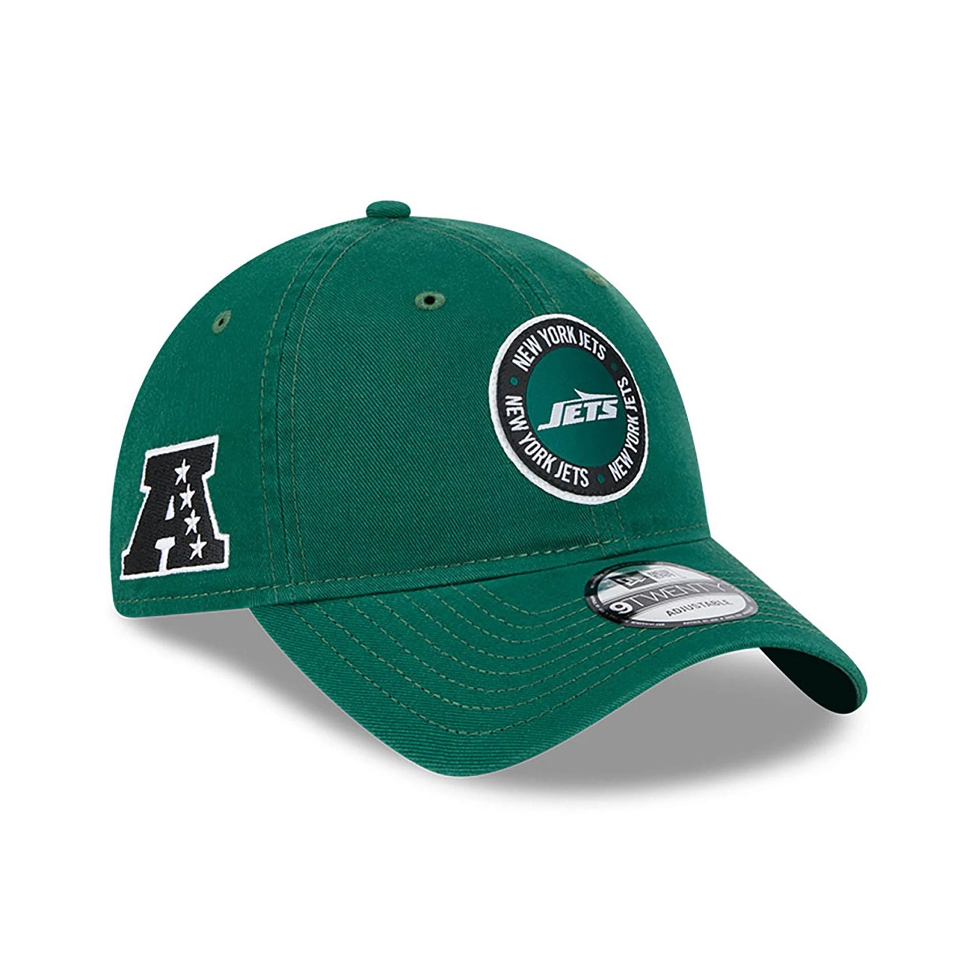 This is a New York Jets NFL Sideline 2024 Green 9TWENTY Adjustable Cap 1