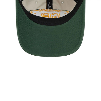 This is a Green Bay Packers NFL Sideline 2024 Historic Beige 9TWENTY Adjustable Cap 4