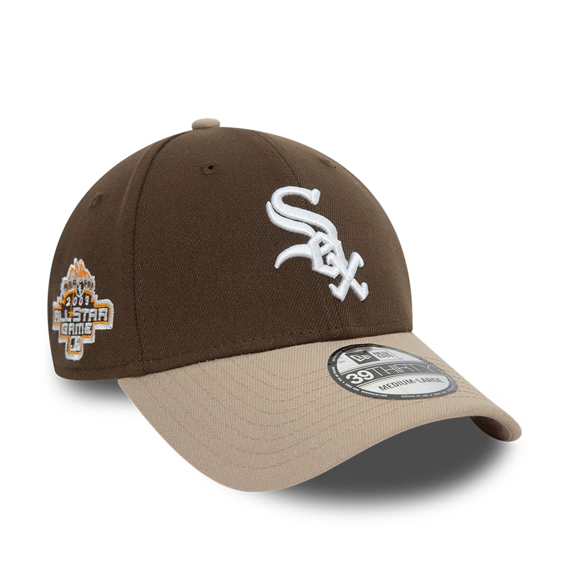 This is a Chicago White Sox Neutral World Series Dark Brown 39THIRTY Stretch Fit Cap 2