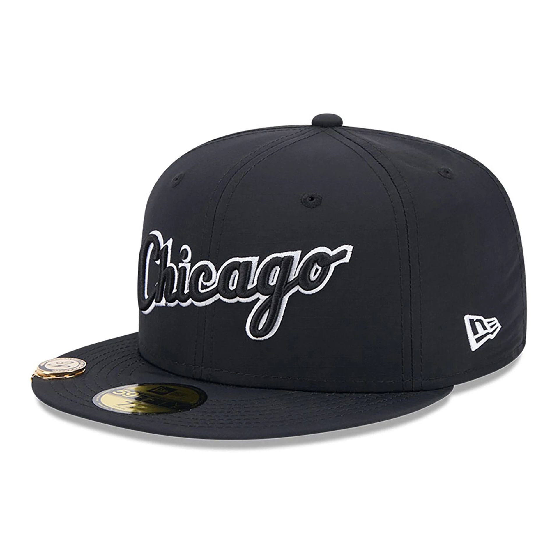 This is a Chicago White Sox Fairway Black 59FIFTY Fitted Cap 1