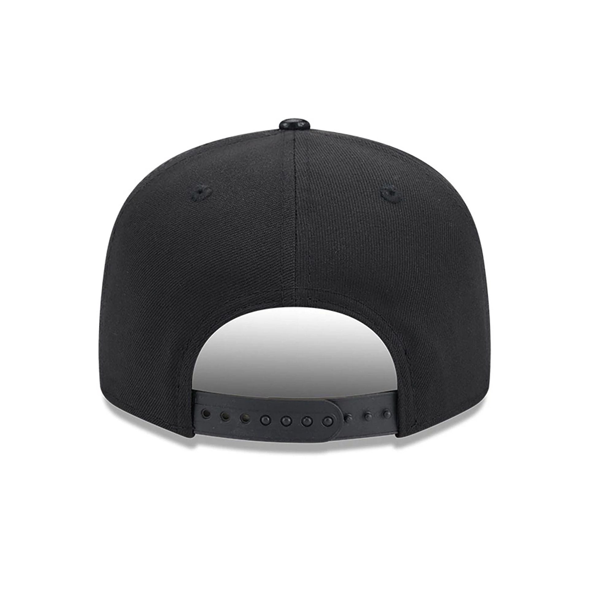 This is a Brooklyn Nets Faux Leather Visor Black 9FIFTY Snapback Cap 7