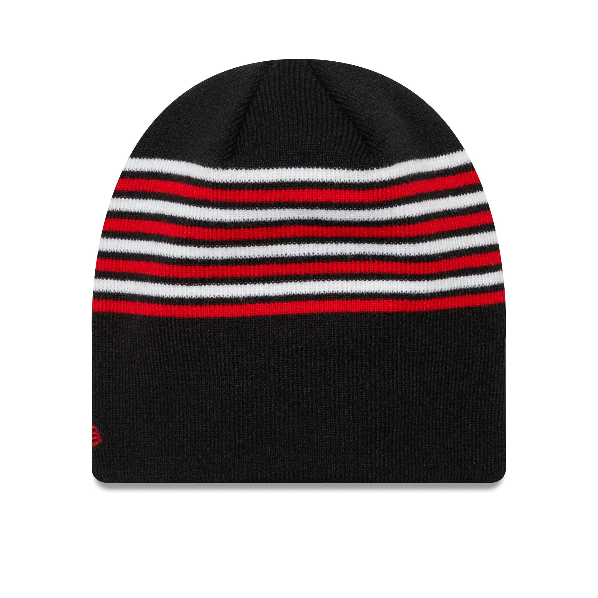 This is a Manchester United FC Stripe Black Beanie Hat 2