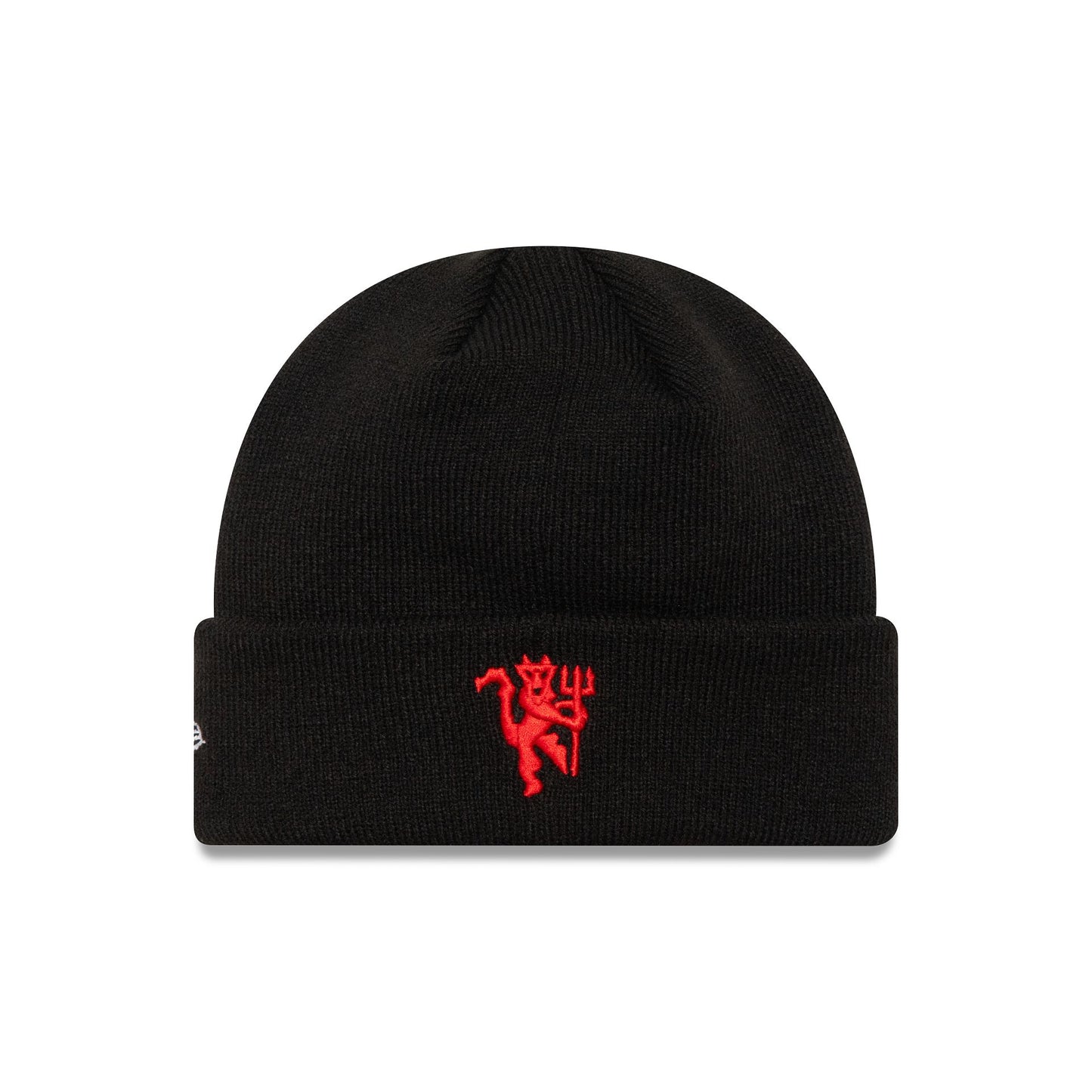 This is a Manchester United FC Youth Always Red Black Cuff Knit Beanie Hat 1