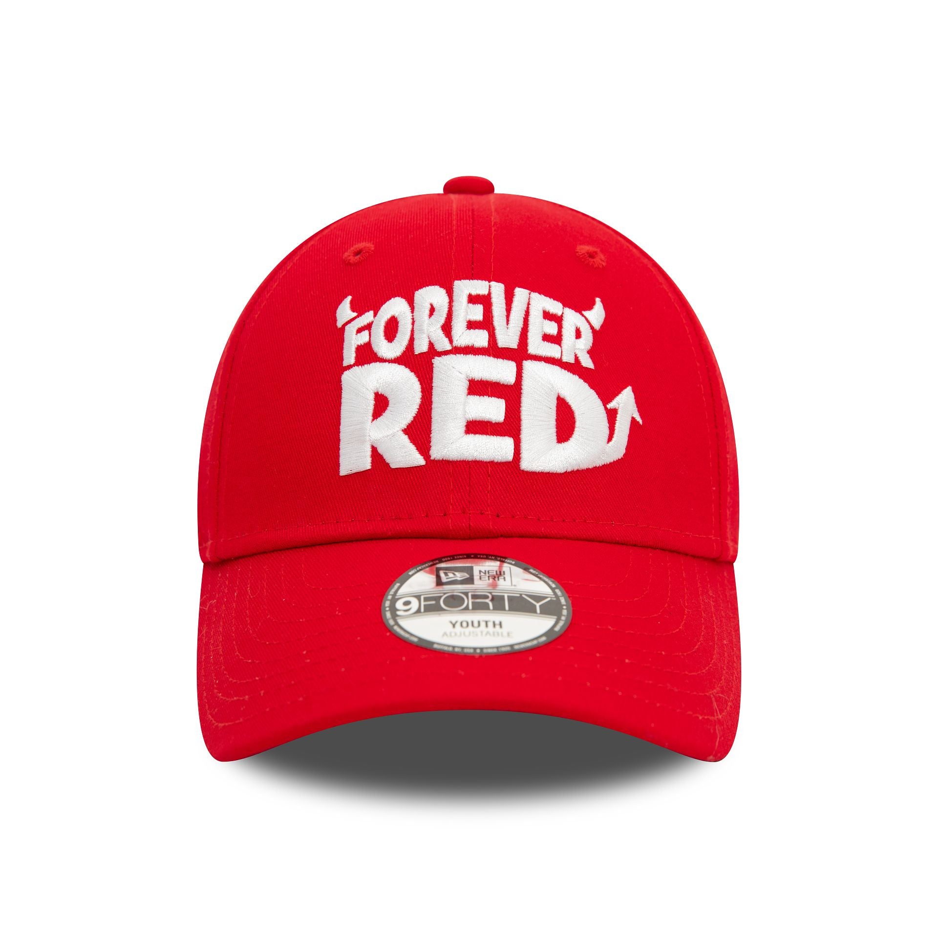 This is a Manchester United FC Youth Forever Red 9FORTY Adjustable Cap 2