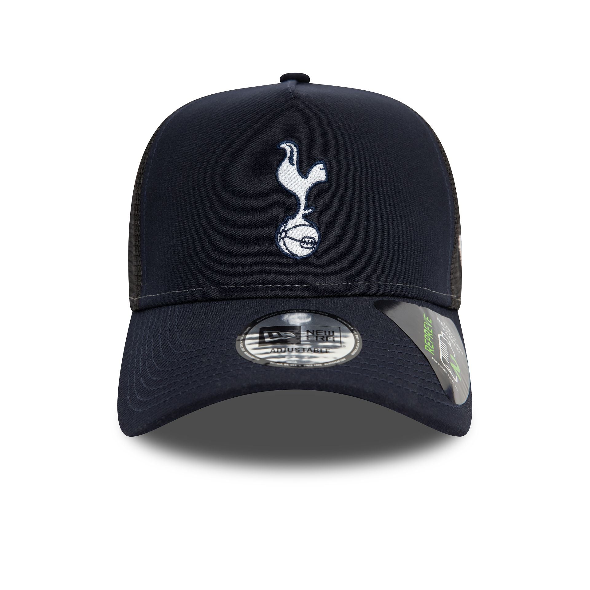 This is a Tottenham Hotspur FC Repreve Navy 9FORTY E-Frame Adjustable Trucker Cap 2