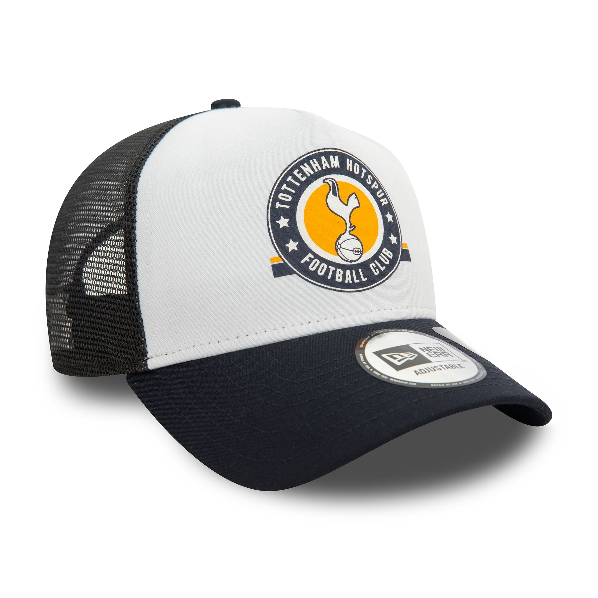 This is a Tottenham Hotspur FC Graphic Repreve Navy 9FORTY E-Frame Adjustable Trucker Cap 4