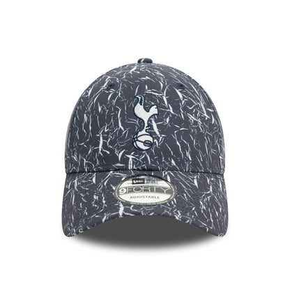 This is a Tottenham Hotspur FC Crinkle All Over Print Navy 9FORTY Adjustable Cap 2