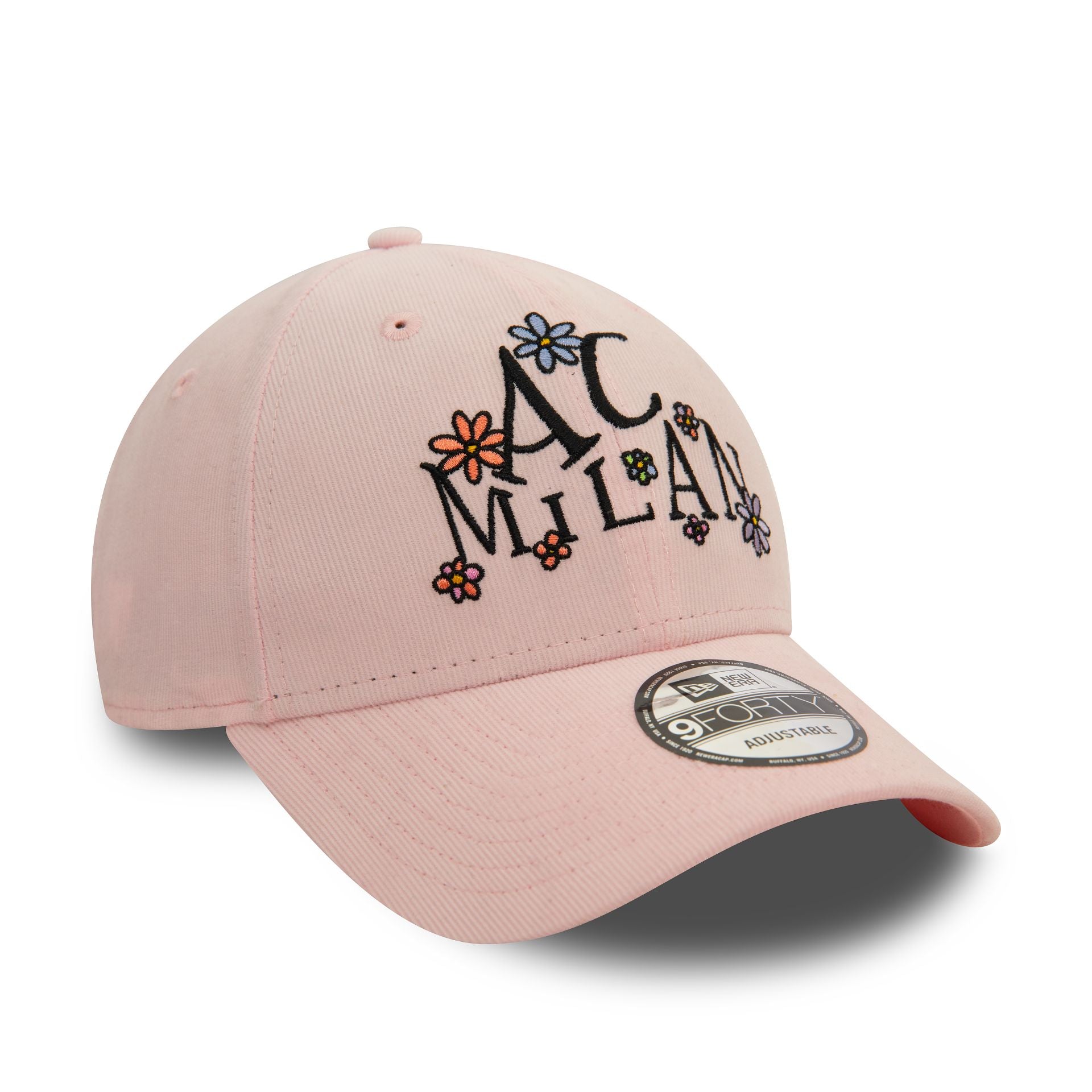 This is a AC Milan Needle Cord Doodle Pastel Pink 9FORTY Adjustable Cap 5