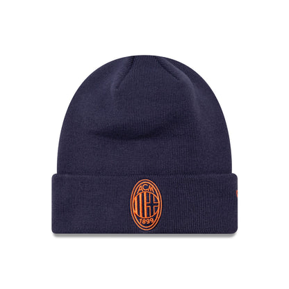 This is a AC Milan Seasonal Navy Cuff Knit Beanie Hat 1