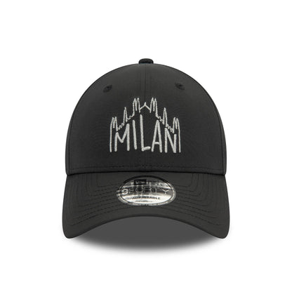 This is a AC Milan Reflective Black 9FORTY Adjustable Cap 3