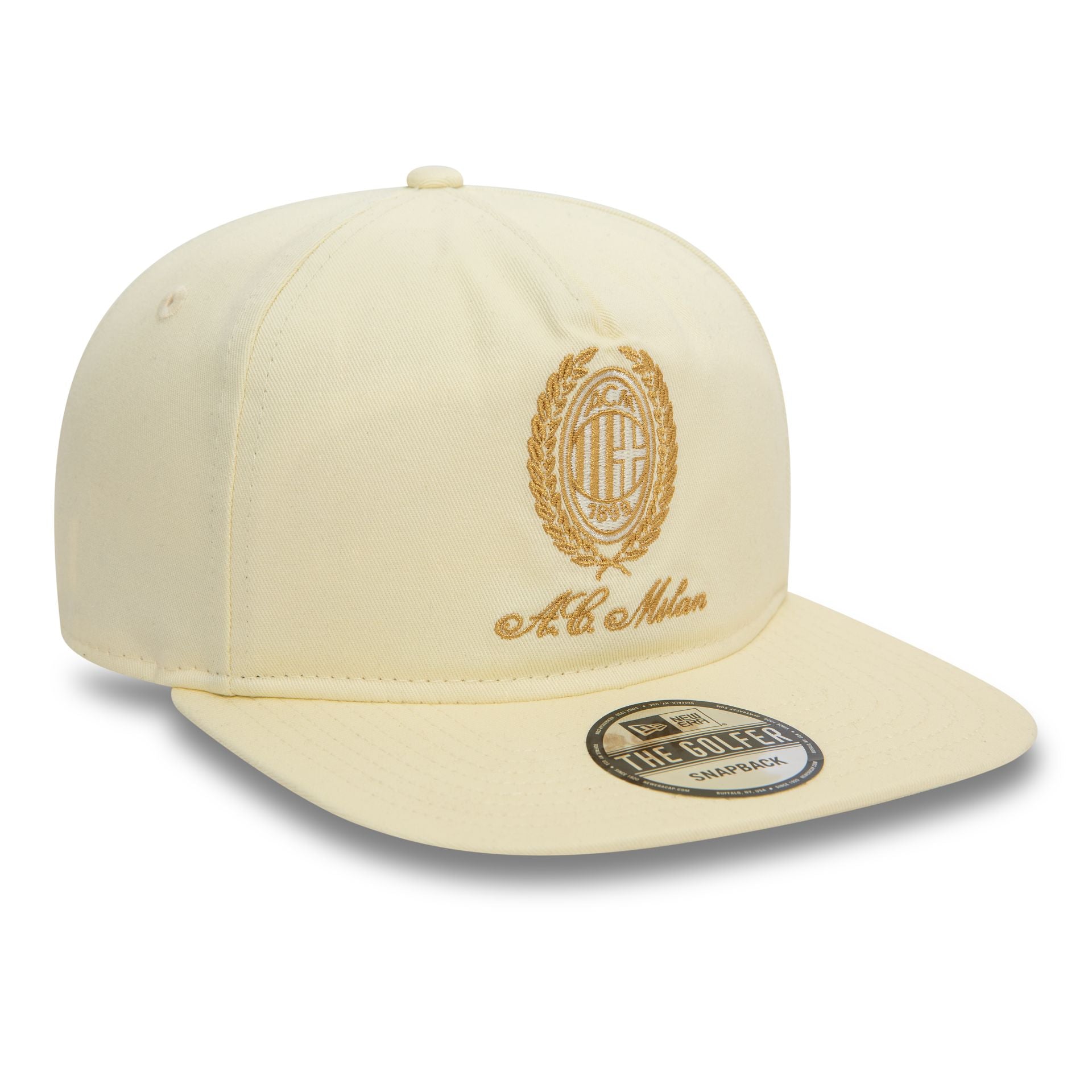 This is a AC Milan Heritage Gold White Golfer Cap 1