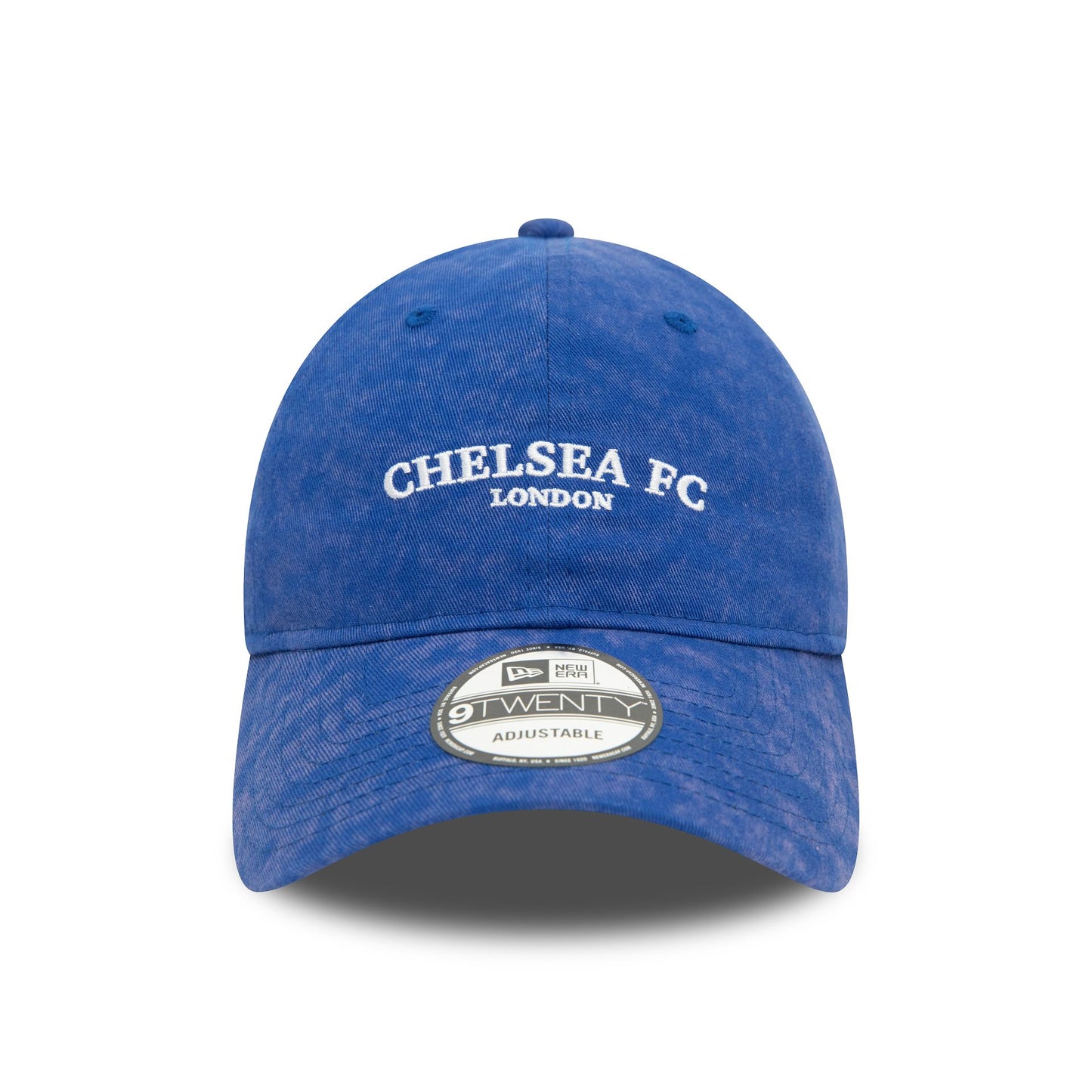 This is a Chelsea FC Lion Crest Washed Tie Dye Blue 9TWENTY Adjustable Cap 2