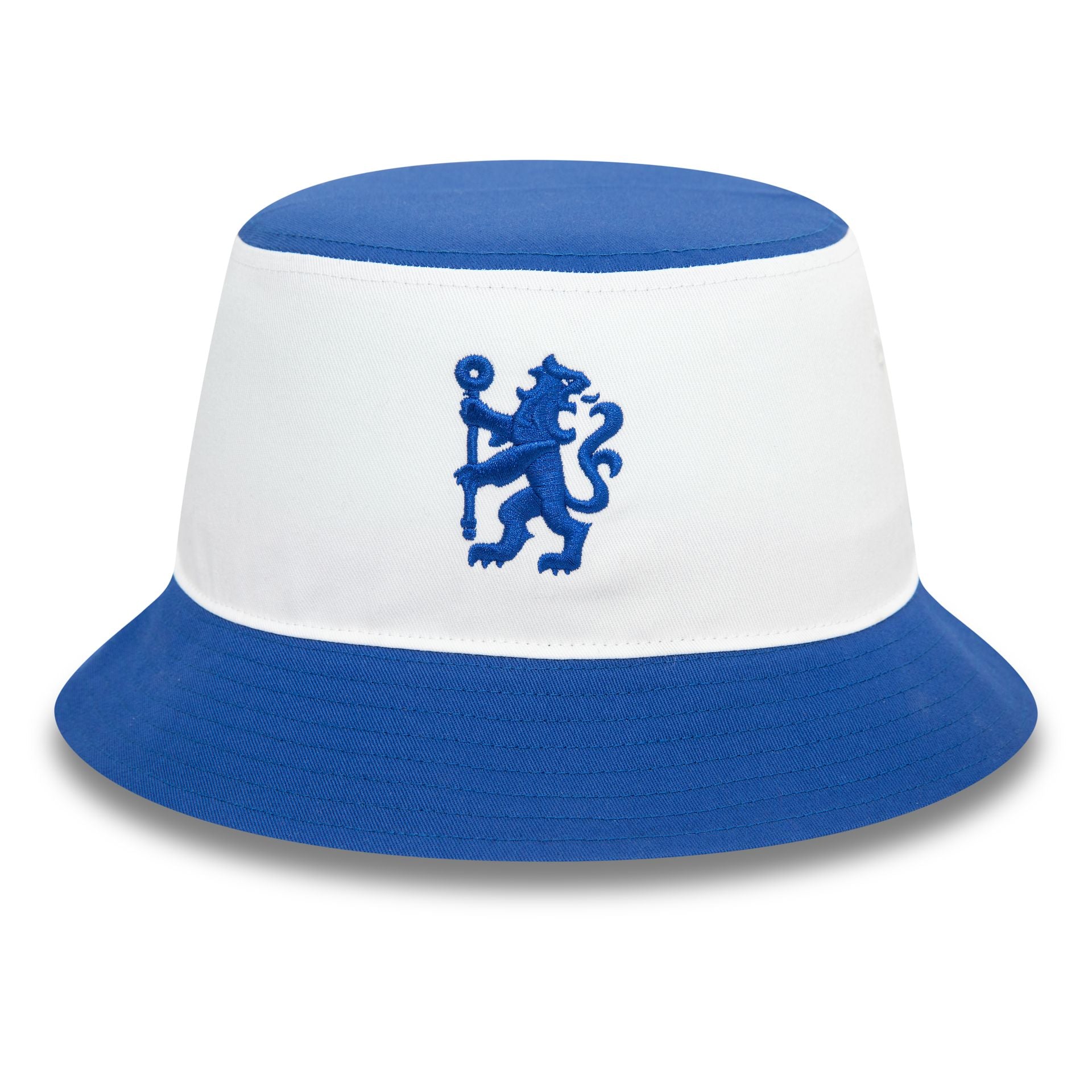 This is a Chelsea FC Lion Crest Colour Block Blue Bucket Hat 1