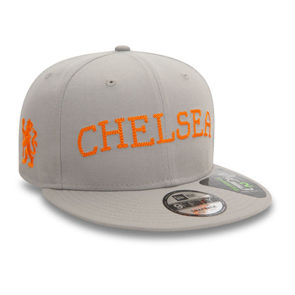 This is a Chelsea FC Repreve Chainstitch Grey 9FIFTY Snapback Cap 1