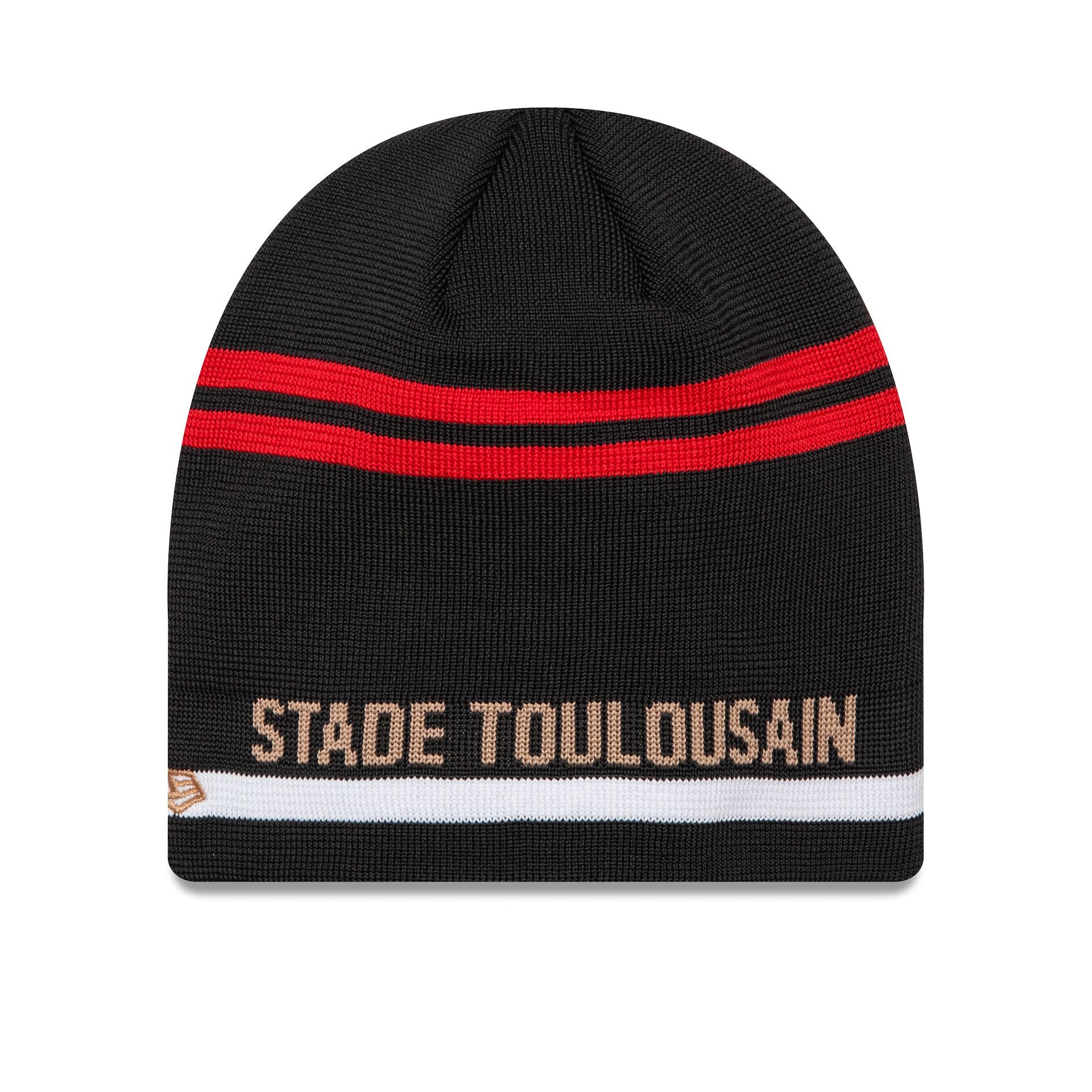 This is a Stade Toulousain Engineered Black Beanie Hat 1