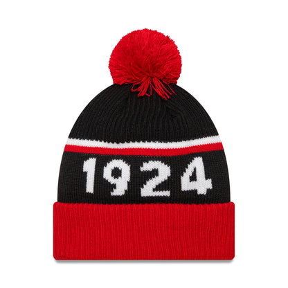 This is a Stade Toulousain Sport Red Bobble Knit Beanie Hat 2