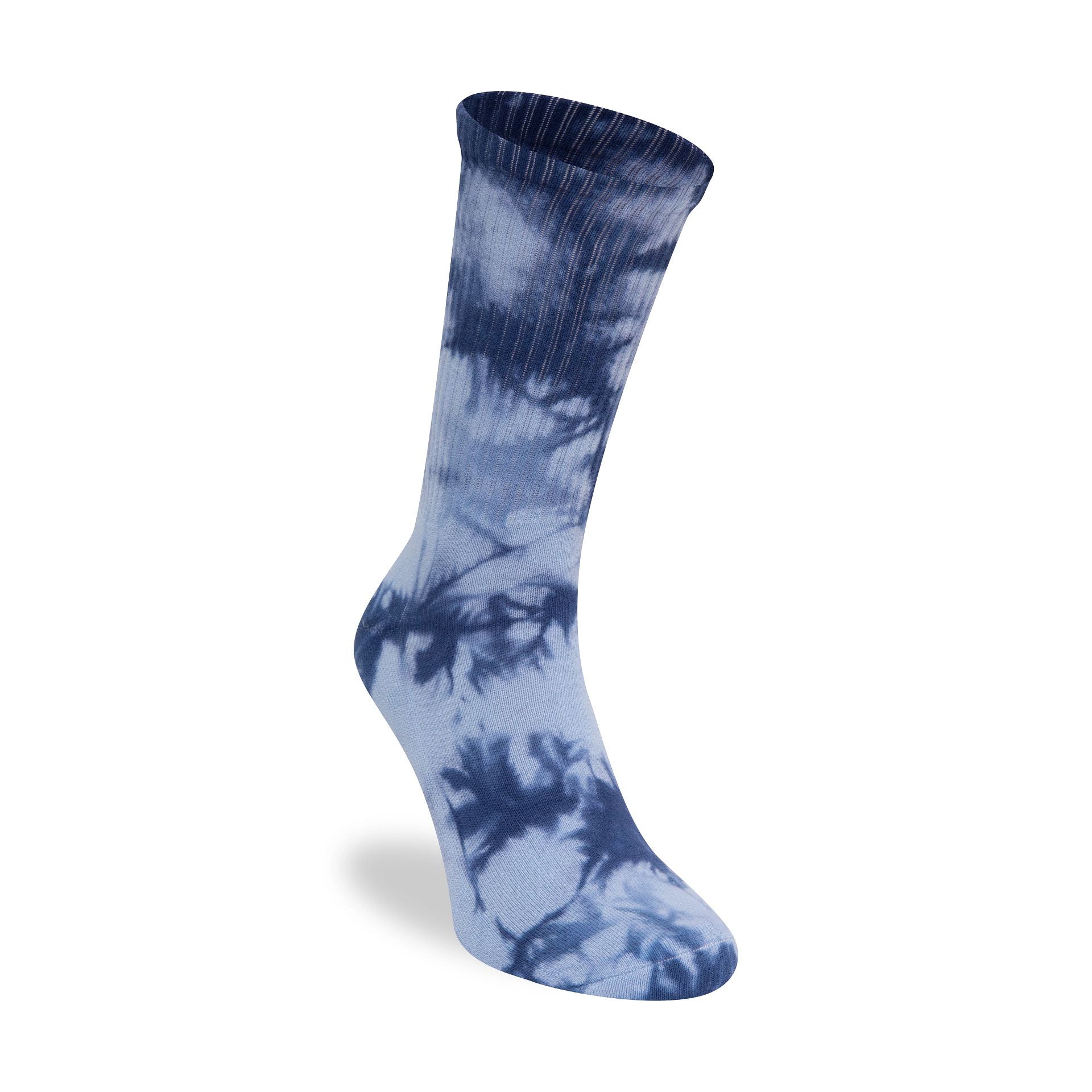 This is a New Era Tie Dye Pastel Blue Crew Socks 2