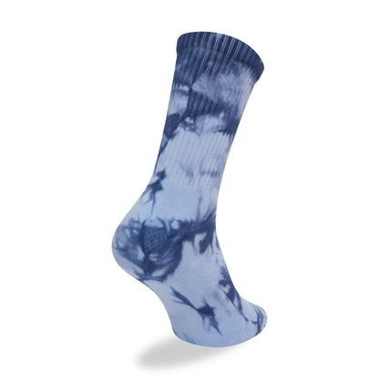 This is a New Era Tie Dye Pastel Blue Crew Socks 3