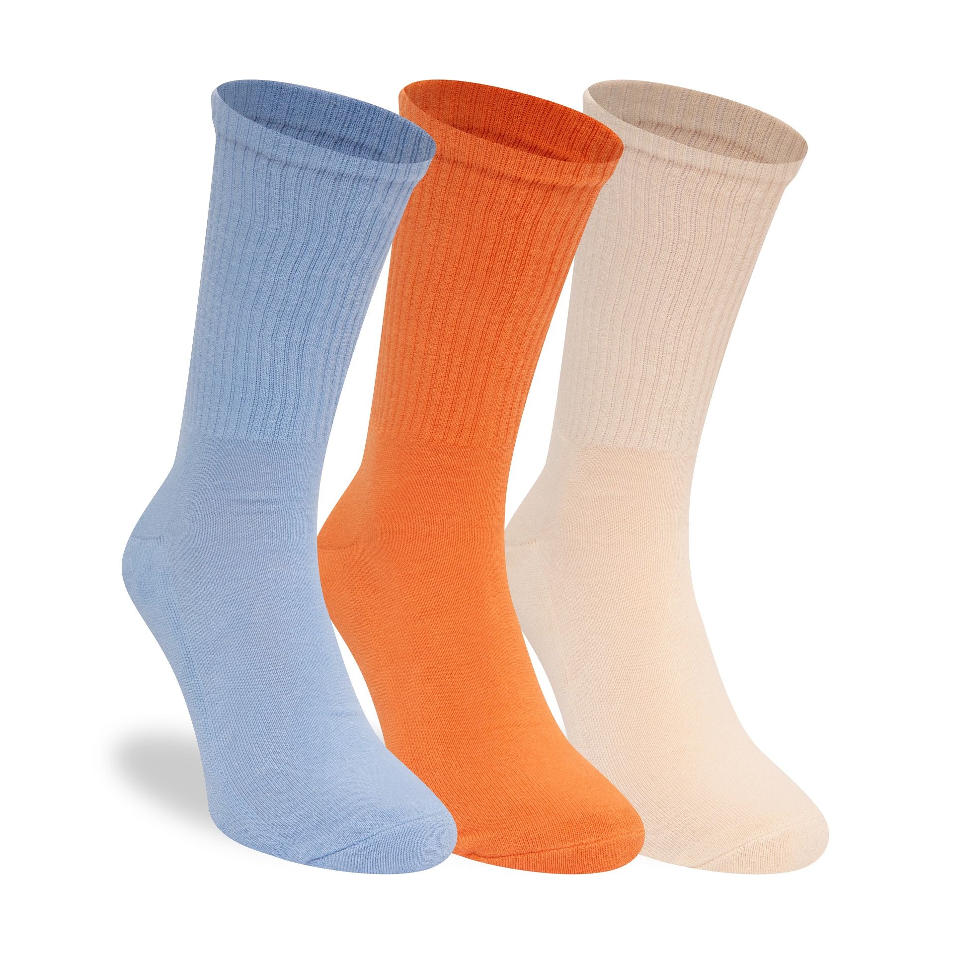 This is a New Era 3 Pack Pastel Blue Crew Socks 2