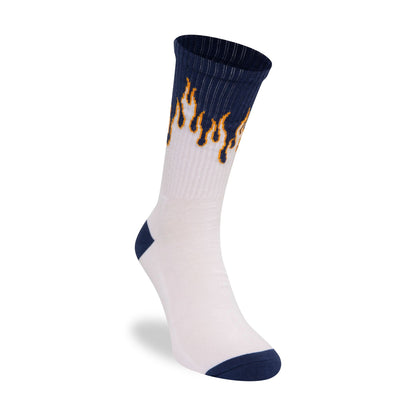 This is a New Era Flame White Crew Socks 2