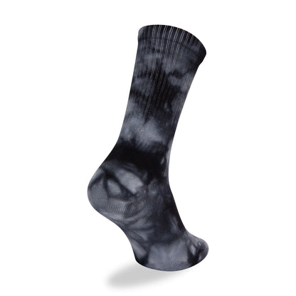 This is a New Era Tie Dye Grey Crew Socks 3