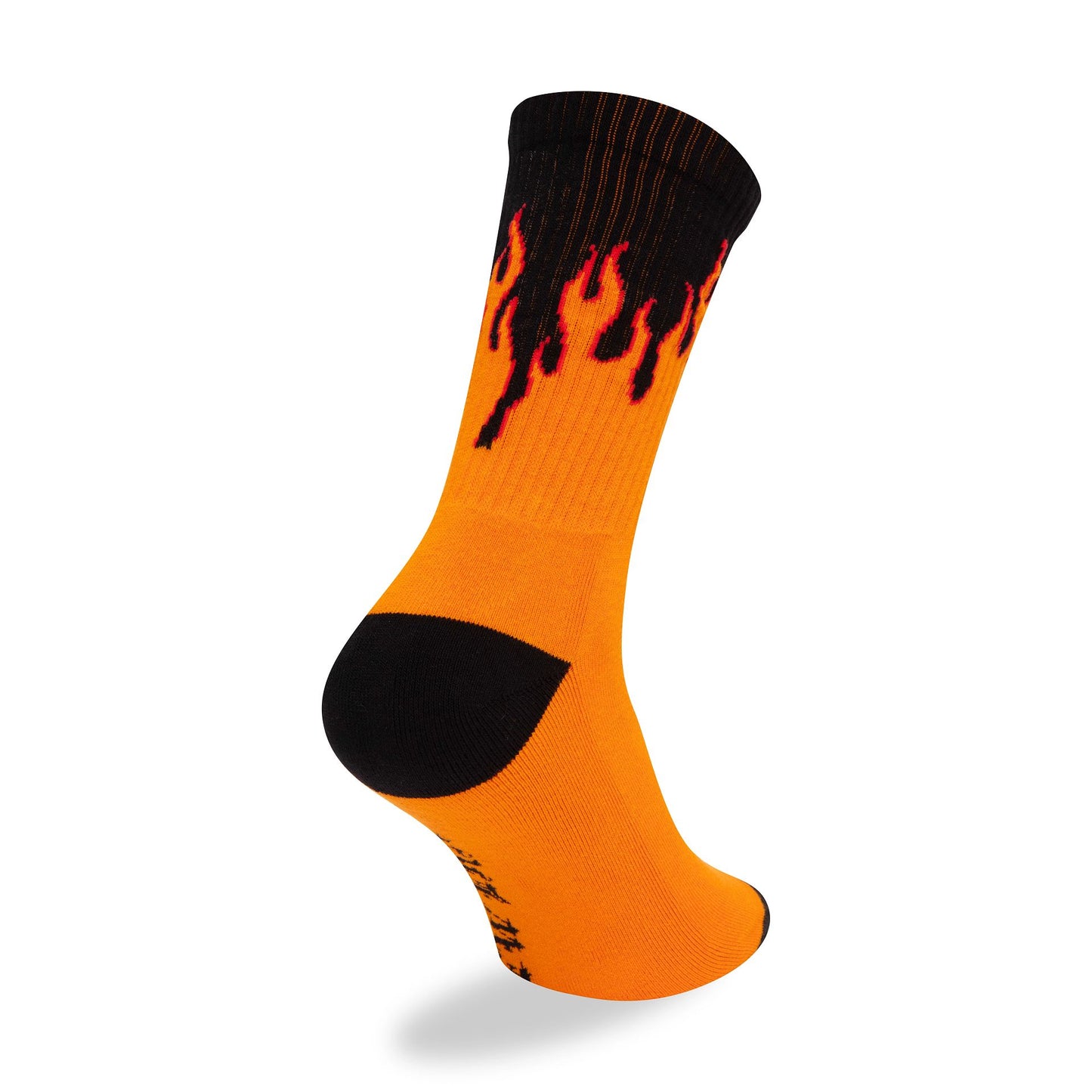 This is a New Era Flame Orange Crew Socks 3