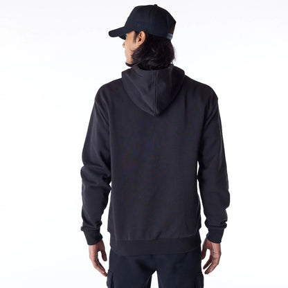 The Male model is wearing LA Dodgers MLB Graphic Black Oversized Pullover Hoodie 2