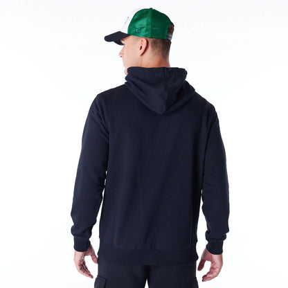 The Male model is wearing Boston Celtics Script Black Pullover Hoodie 4