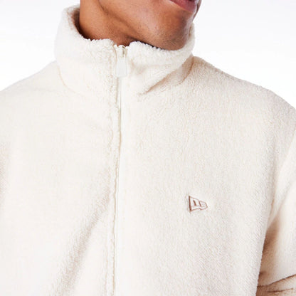 The Male model is wearing New Era Light Stone Sherpa Jacket 7