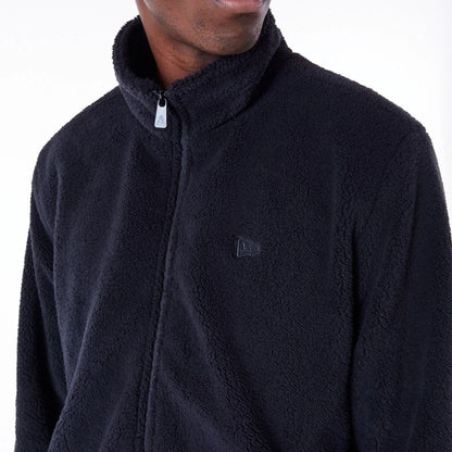 The Male model is wearing New Era Black Sherpa Jacket 8