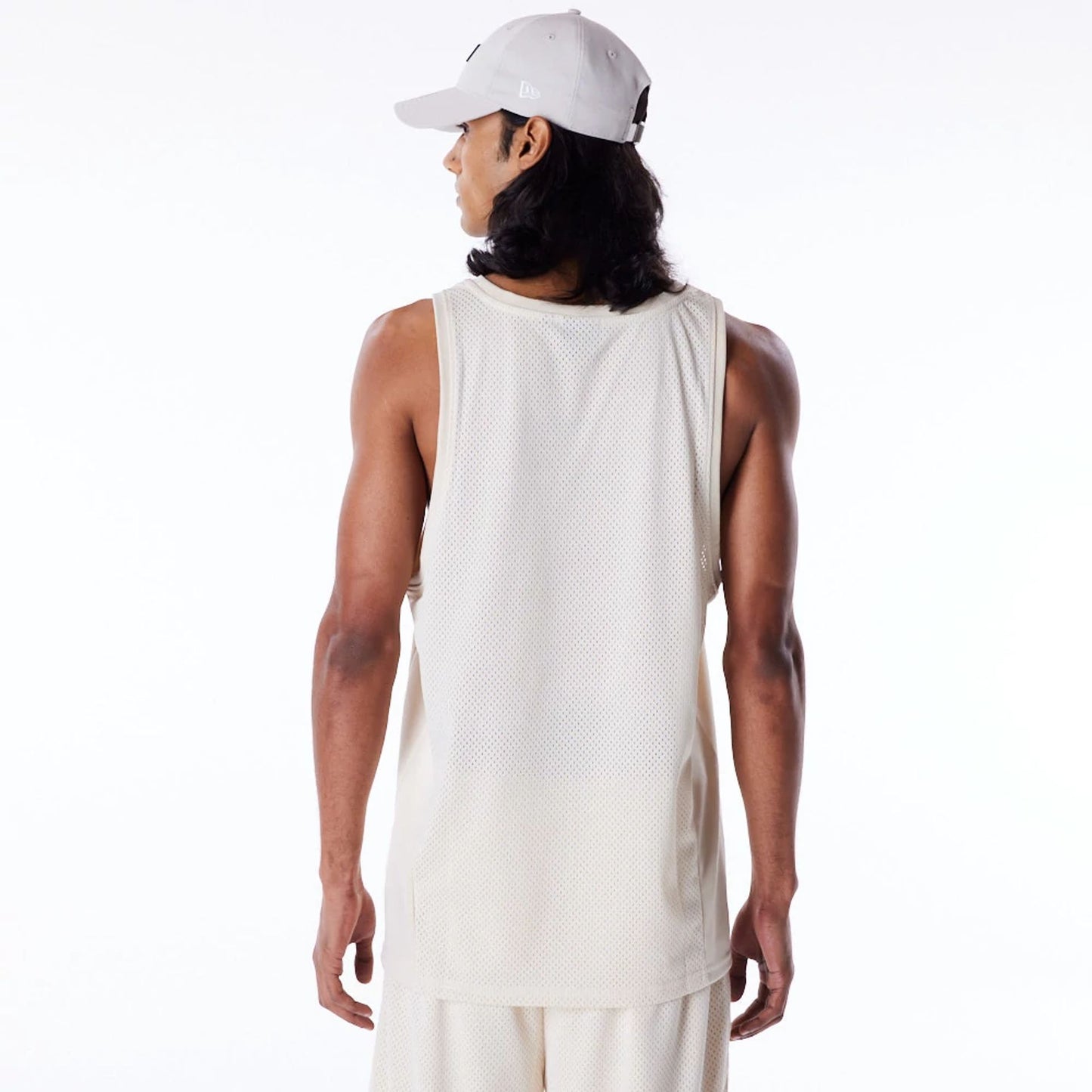 The Male model is wearing New Era Stone Mesh Tank Top 6