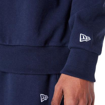 The Male model is wearing LA Dodgers World Series Navy Oversized Fleece Top  8