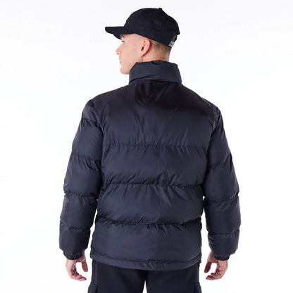 The Male model is wearing New York Yankees MLB Black Nylon Puffer Jacket  6