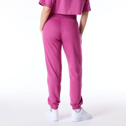 The Female model is wearing LA Dodgers Womens MLB Diamante Purple Fleece Joggers 4