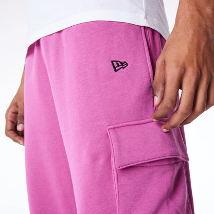 The Male model is wearing LA Lakers NBA Wordmark Purple Fleece Cargo Joggers 8