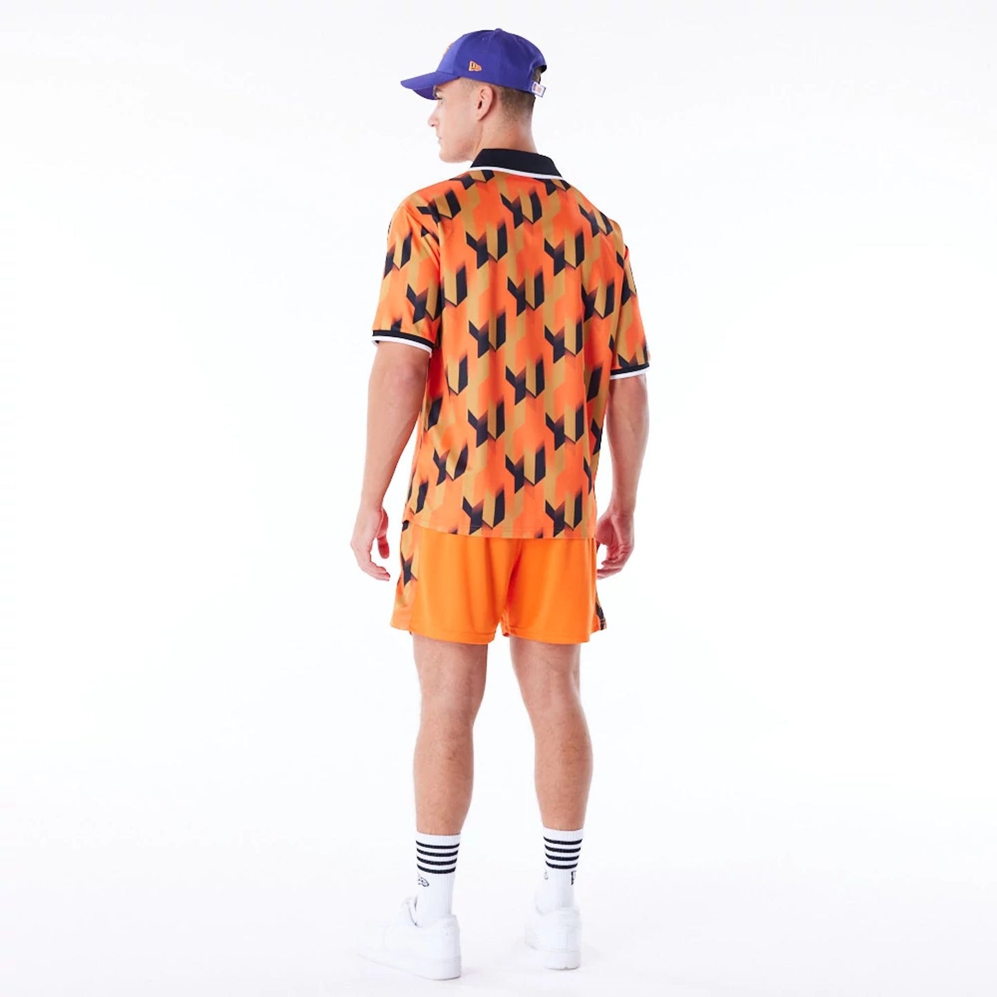 The Male model is wearing Phoenix Suns NBA Soccer Orange T-Shirt 8