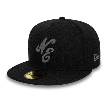 This is a New Era x Moon Wool Black 59FIFTY Fitted Cap 1