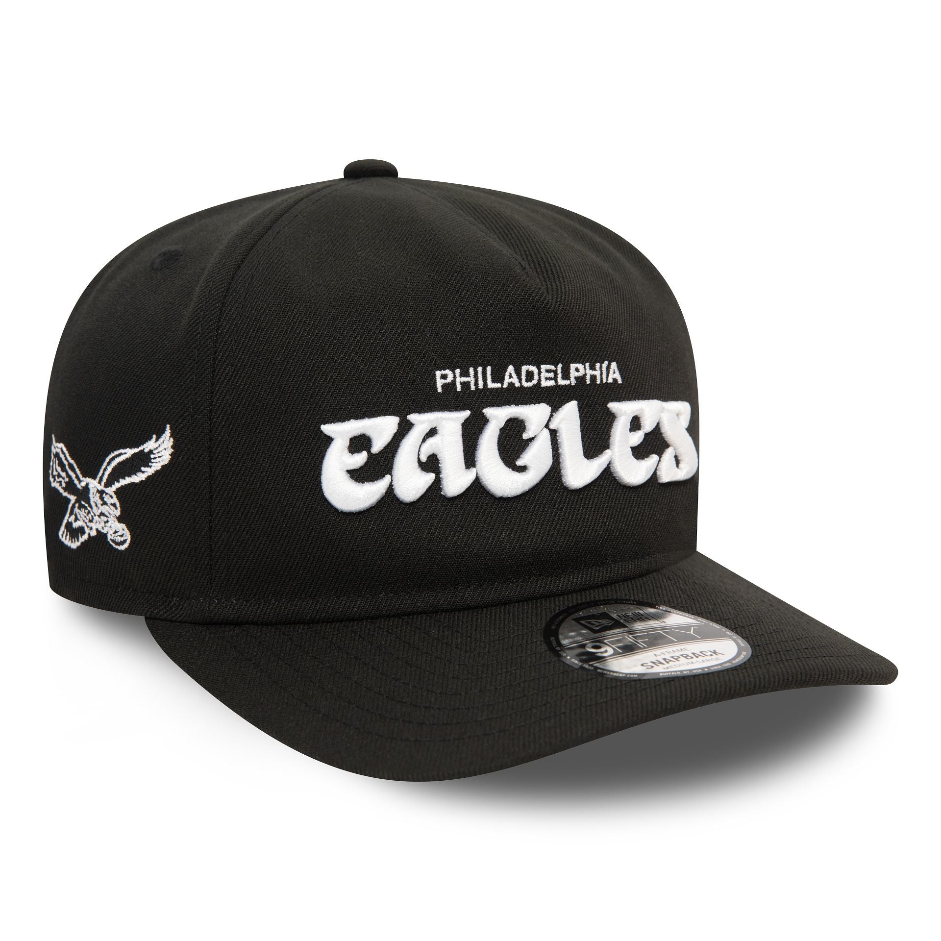 This is a Philadelphia Eagles NFL Coaches Black 9FIFTY A-Frame Snapback Cap 3